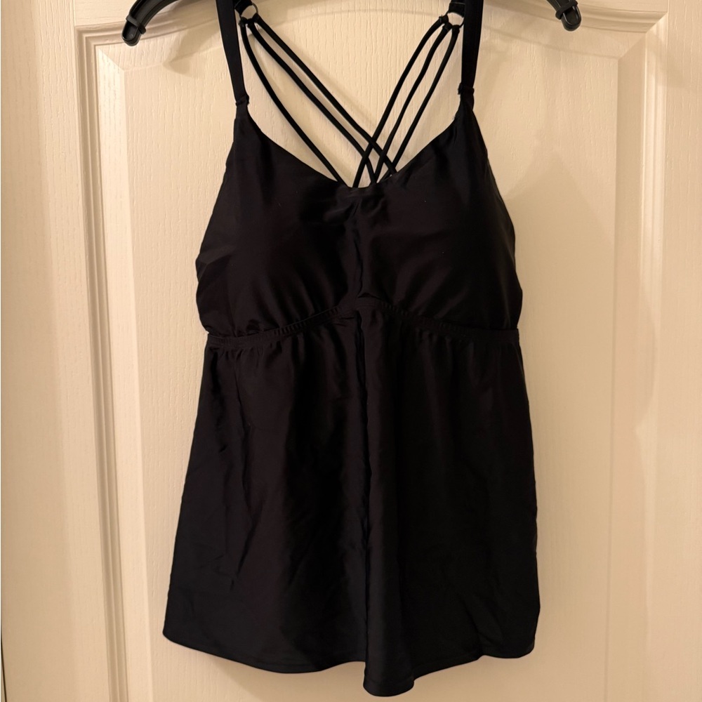 Torrid Black Strappy Swim Top